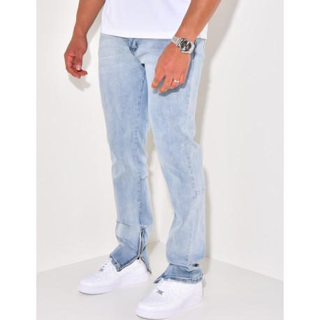 Jeans à zip aux chevilles