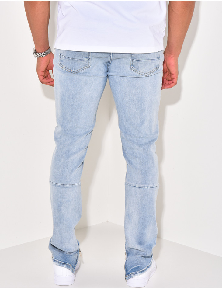 Jeans à zip aux chevilles