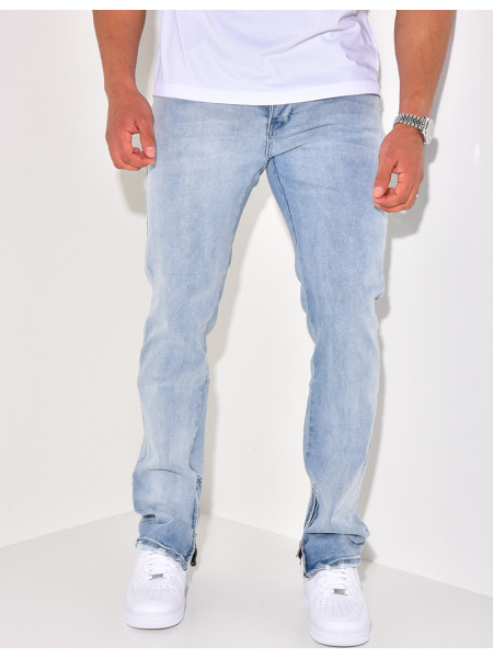Jeans à zip aux chevilles