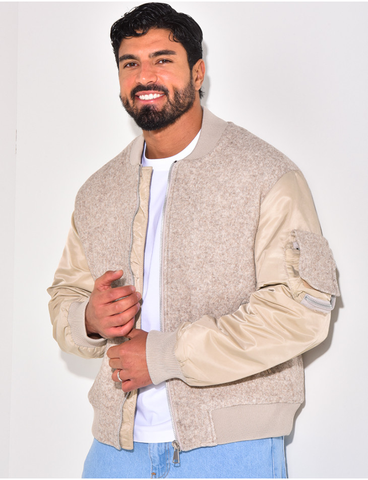 Chemise bi matiere jean outlet