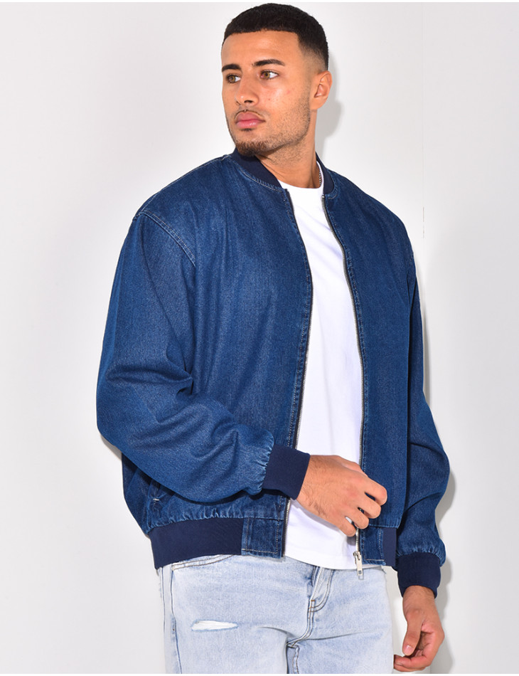 Veste en jean violet pastel best sale