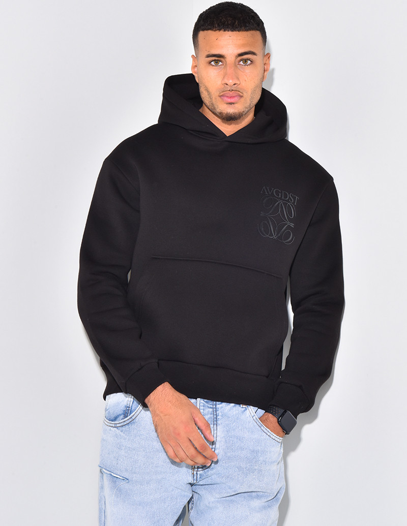 Sweat à capuche écriture en...