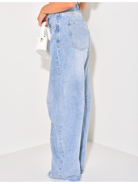 Gerade geschnittene Jeans mit Vintage-Effekt