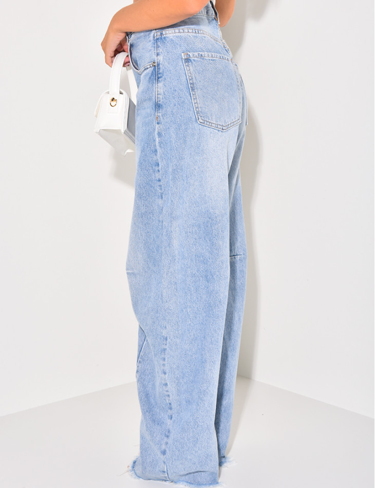 Gerade geschnittene Jeans mit Vintage-Effekt