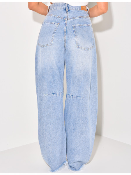 Gerade geschnittene Jeans mit Vintage-Effekt