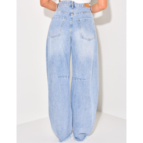 Gerade geschnittene Jeans mit Vintage-Effekt