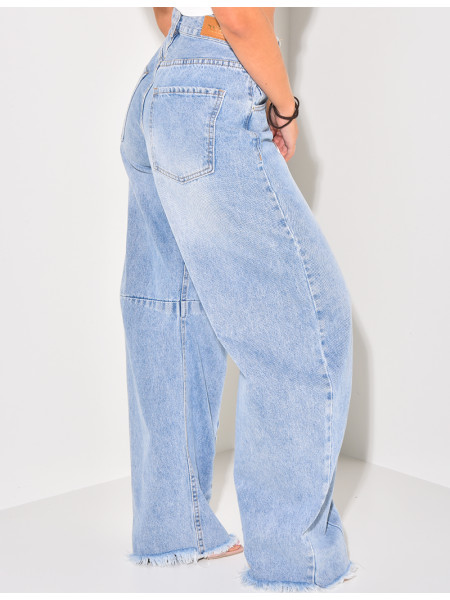 Gerade geschnittene Jeans mit Vintage-Effekt