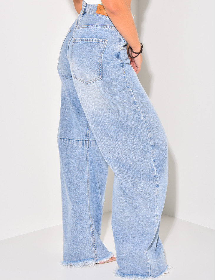 Gerade geschnittene Jeans mit Vintage-Effekt