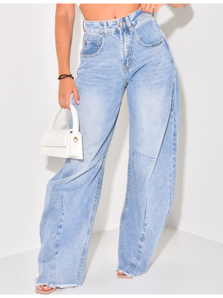 Gerade geschnittene Jeans mit Vintage-Effekt