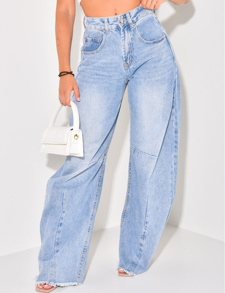 Gerade geschnittene Jeans mit Vintage-Effekt