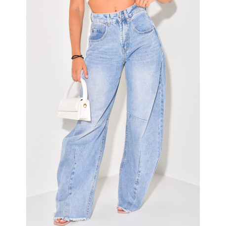 Gerade geschnittene Jeans mit Vintage-Effekt