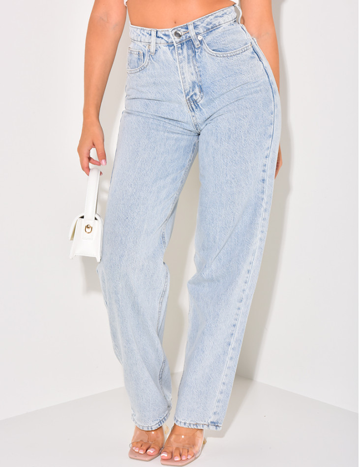 Vintage style straight-leg jeans