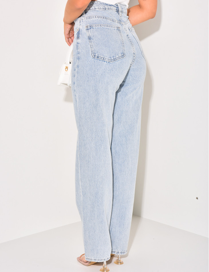 Jeans coupe droite style vintage