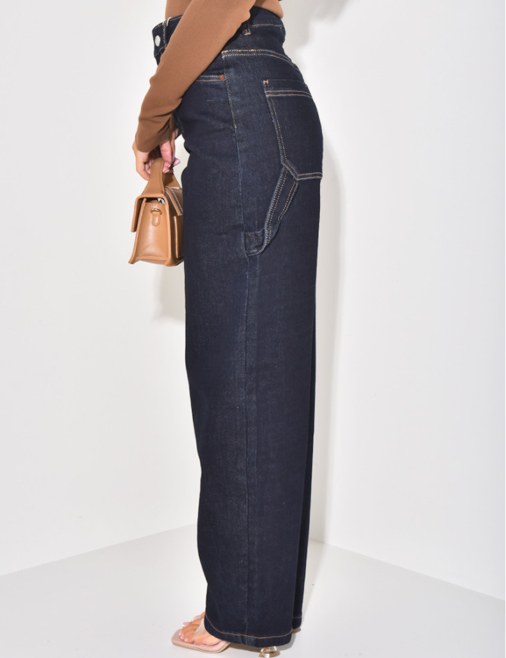 Carpenter raw blue balloon jeans