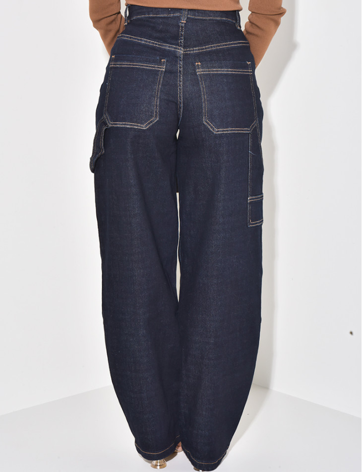 Carpenter raw blue balloon jeans
