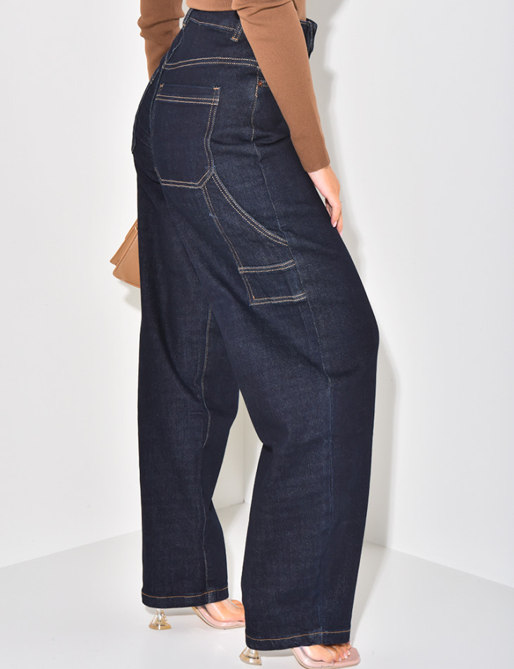 Carpenter raw blue balloon jeans