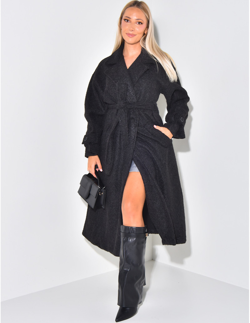 Manteau oversize en laine...