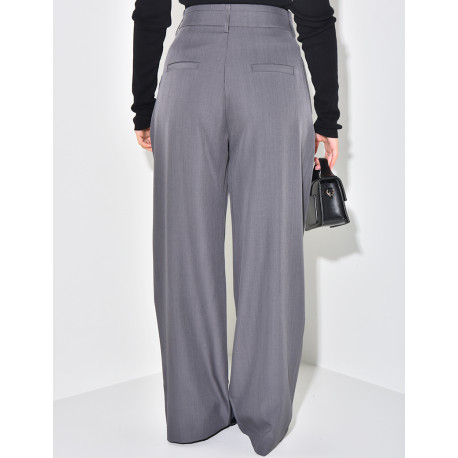 Straight-leg tailored trousers