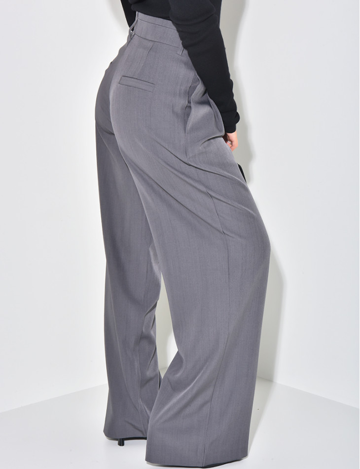 Straight-leg tailored trousers