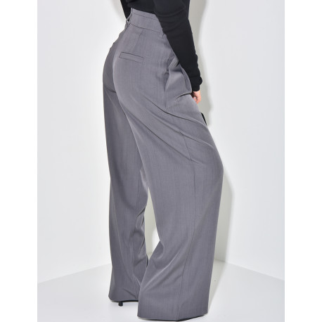 Straight-leg tailored trousers