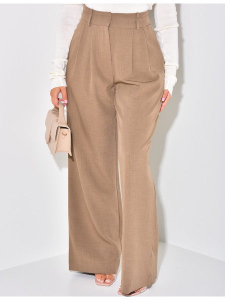 Straight-leg tailored trousers