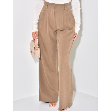 Straight-leg tailored trousers