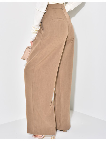 Straight-leg tailored trousers