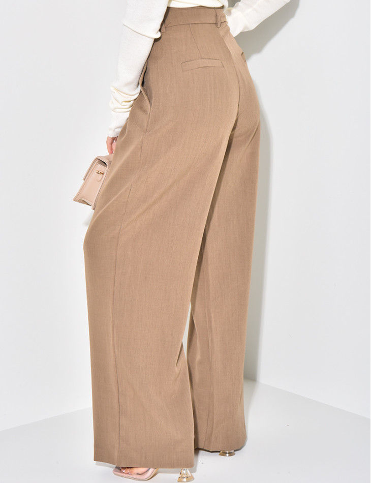 Straight-leg tailored trousers