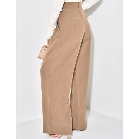 Straight-leg tailored trousers