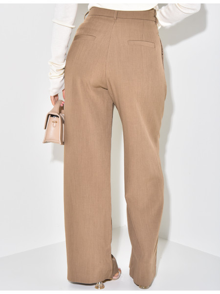 Straight-leg tailored trousers