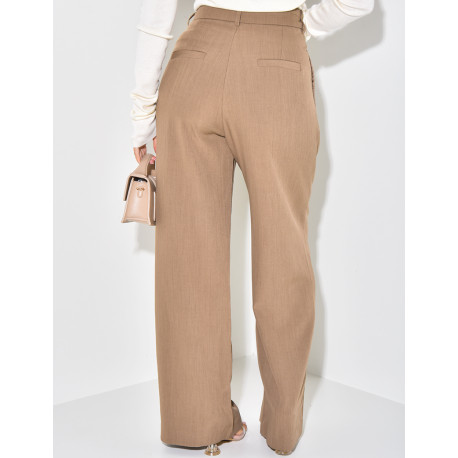 Straight-leg tailored trousers