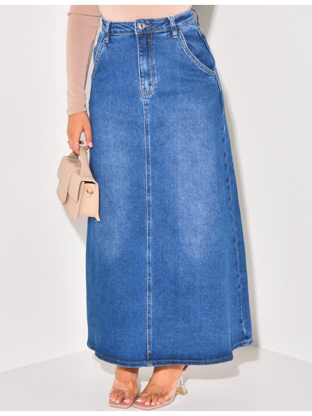 Rock mit hoher Taille stretchy ausgestellt