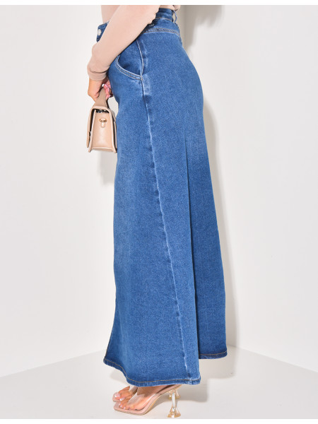 Rock mit hoher Taille stretchy ausgestellt