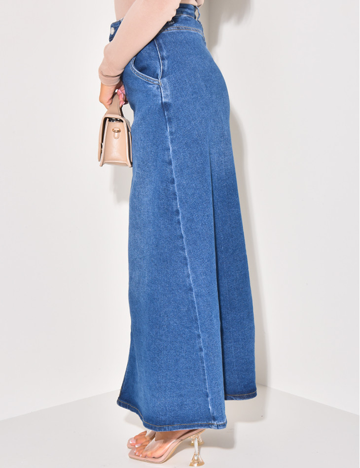 Rock mit hoher Taille stretchy ausgestellt