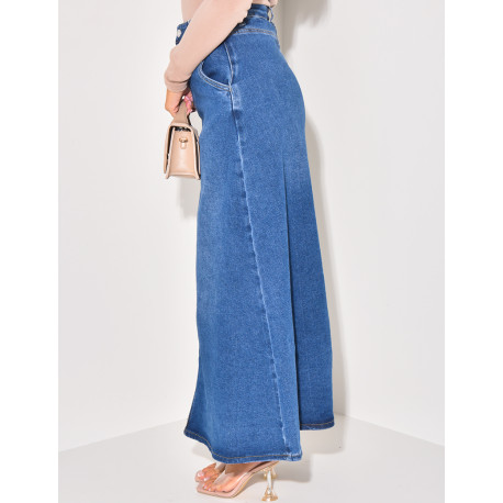 Rock mit hoher Taille stretchy ausgestellt