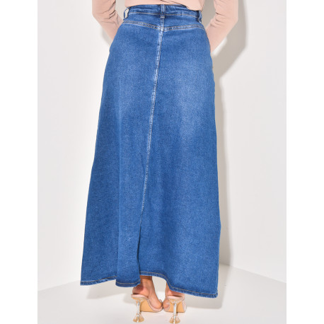 Rock mit hoher Taille stretchy ausgestellt