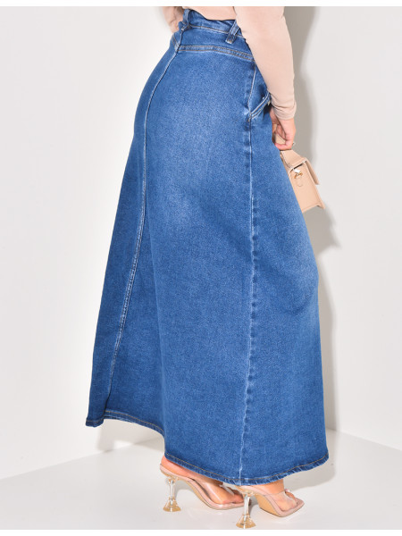 Rock mit hoher Taille stretchy ausgestellt