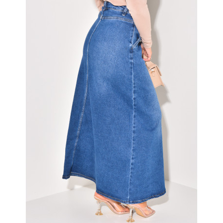 Rock mit hoher Taille stretchy ausgestellt