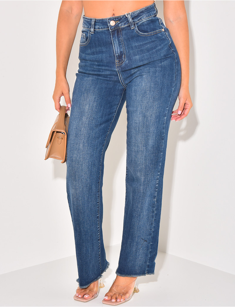 Jean Femme Déchiré Aux Genoux - Coupe Ample Et Confortable - Taille UK 6-14 - Neuf Avec étiquettes