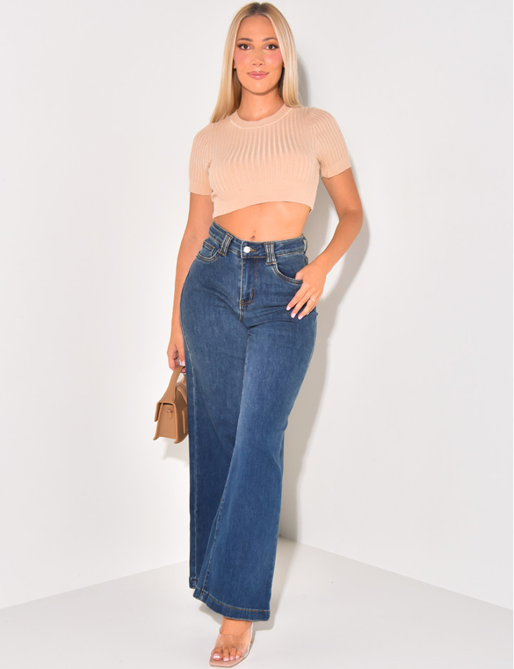 Jeans mit breitem Schnitt Stretchy