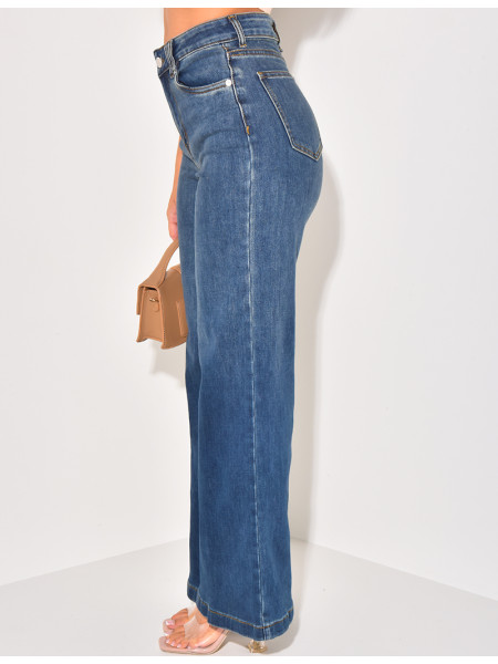Jeans mit breitem Schnitt Stretchy