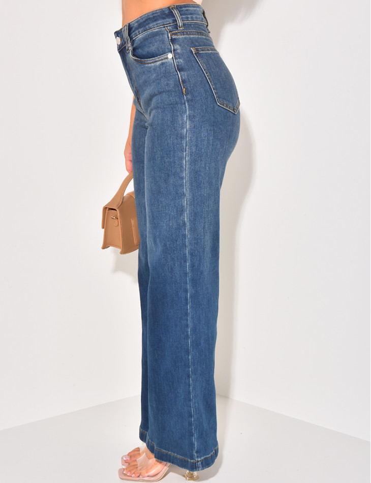 Jeans mit breitem Schnitt Stretchy