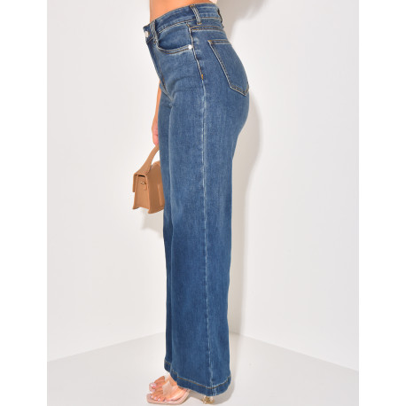 Jeans mit breitem Schnitt Stretchy