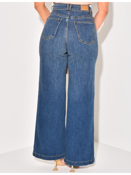 Jeans mit breitem Schnitt Stretchy