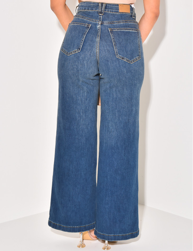 Jeans mit breitem Schnitt Stretchy