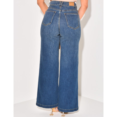 Jeans mit breitem Schnitt Stretchy