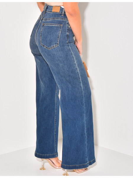 Jeans mit breitem Schnitt Stretchy
