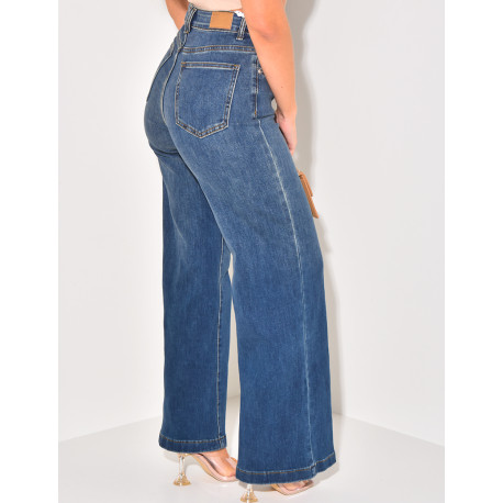 Jeans mit breitem Schnitt Stretchy