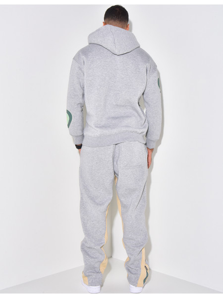 Ensemble pantalon et pull à motifs coeur