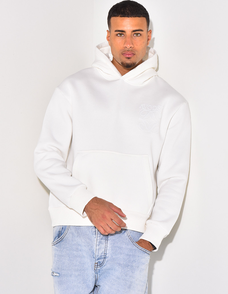 Sweat à capuche écriture en...